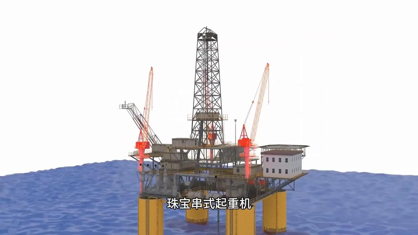 海上石油鉆井平臺(tái)工作原理#科技 #知識(shí)分.海上石油鉆機(jī)或